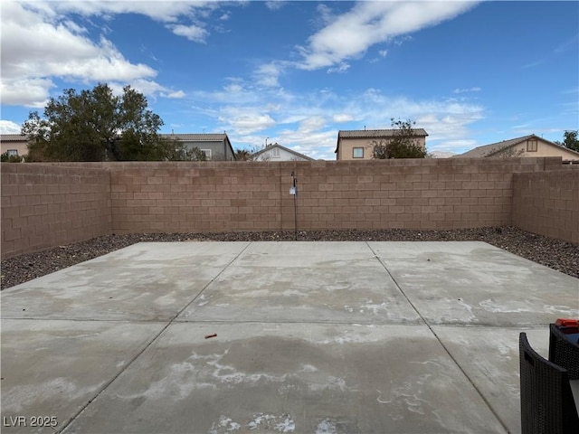 view of patio featuring a fenced backyard