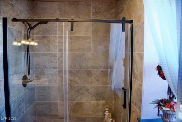 full bathroom with a stall shower