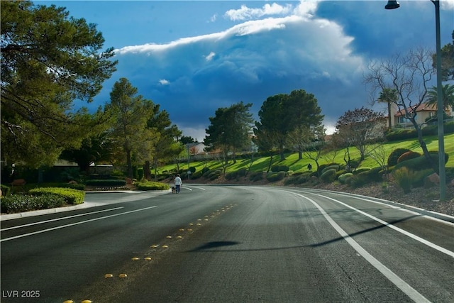 view of road featuring street lighting