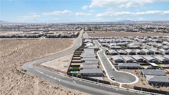 drone / aerial view with a residential view