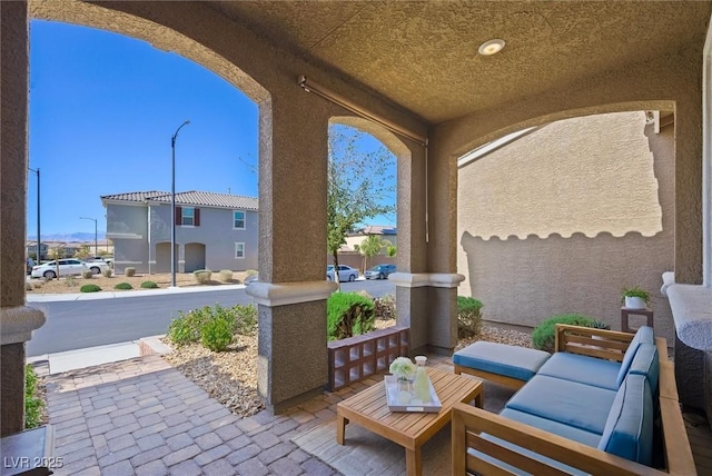 view of patio / terrace featuring an outdoor hangout area