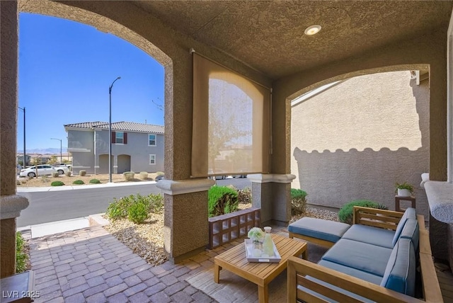 view of patio with outdoor lounge area