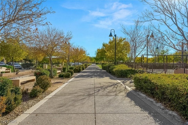 view of street featuring street lights