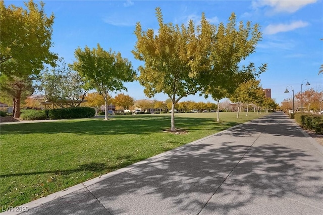 surrounding community featuring a yard