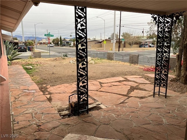 view of patio with fence