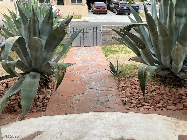 exterior details with fence and a gate