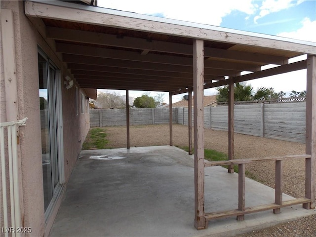 view of patio with a fenced backyard