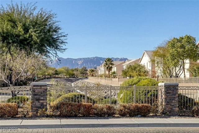 mountain view featuring a residential view