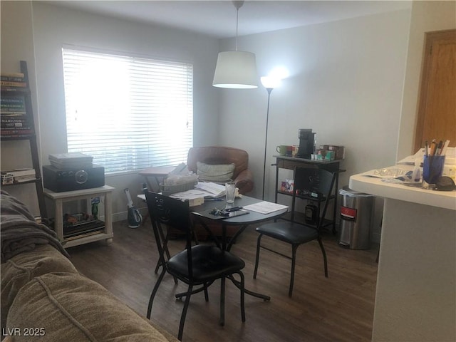 dining area featuring wood finished floors