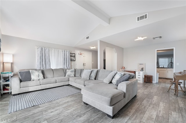 living area featuring light wood finished floors