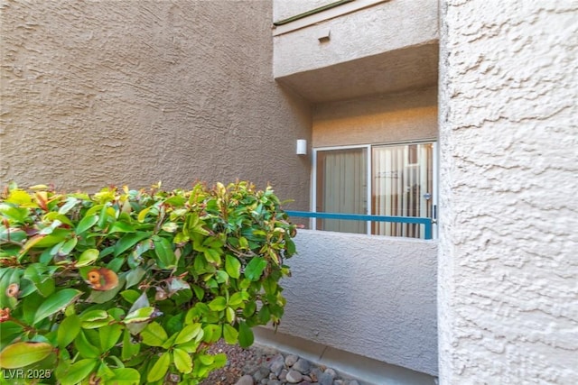 details featuring stucco siding