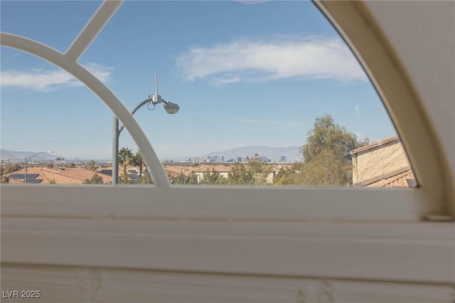 balcony with a mountain view