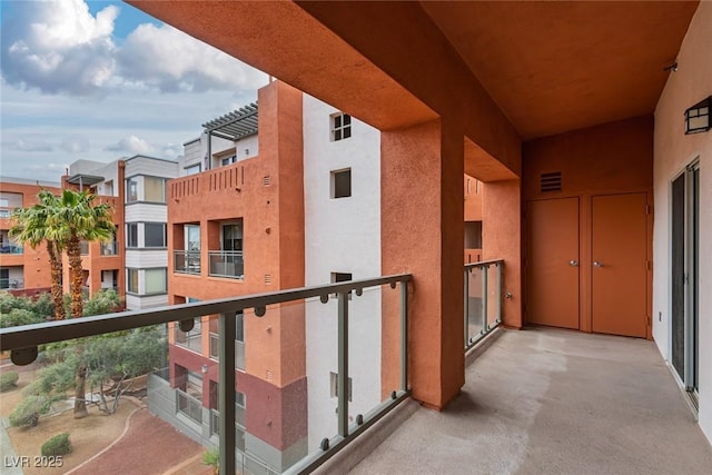 balcony featuring visible vents