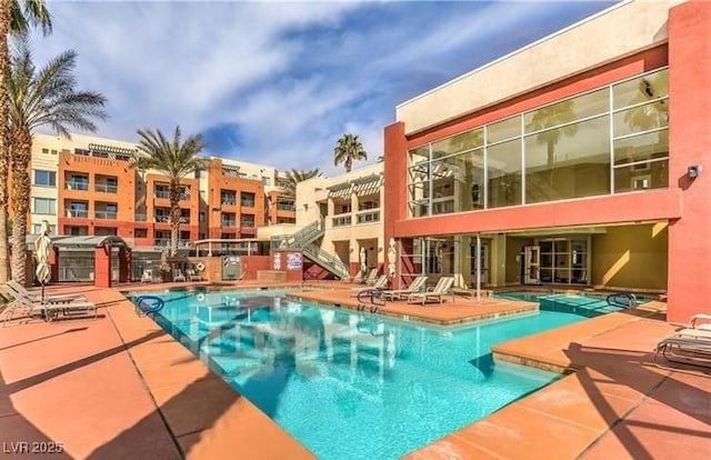 pool featuring a patio