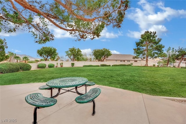 view of patio with fence