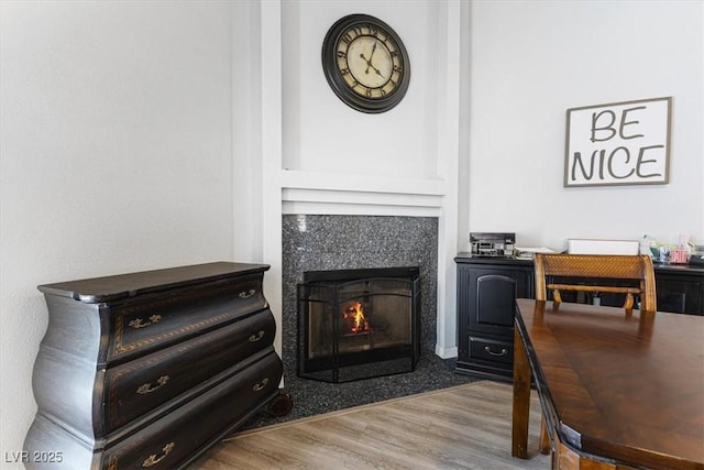 8433 Honeywood Cir, Las Vegas, NV 89128 - detailed view of wood finished floors and a tile fireplace