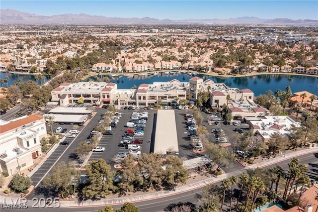 8433 Honeywood Cir, Las Vegas, NV 89128 - aerial view of a water and mountain view