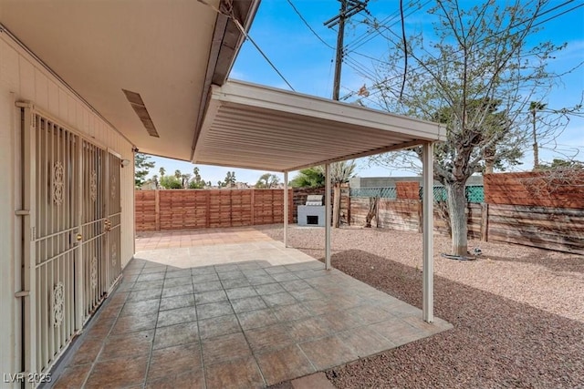 view of patio / terrace featuring a fenced backyard