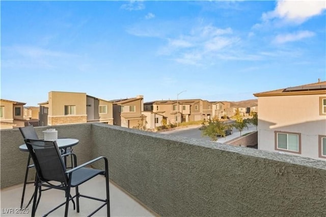 balcony with a residential view