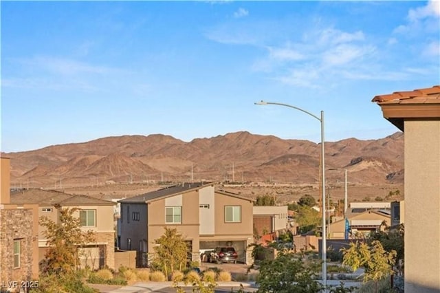 mountain view featuring a residential view