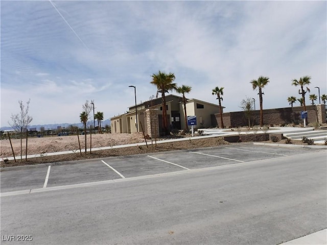 view of uncovered parking lot