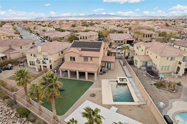 bird's eye view with a residential view