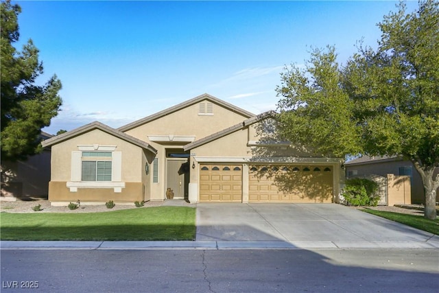 7172 Painted Paradise St, Las Vegas, NV 89131 - single story home featuring stucco siding, an attached garage, concrete driveway, and a front yard