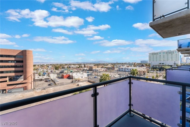 balcony featuring a view of city