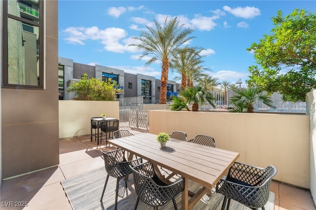 view of patio with outdoor dining space