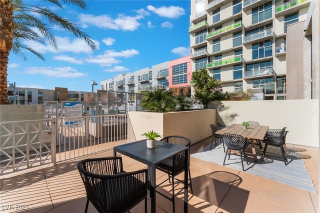 view of patio with outdoor dining area