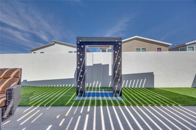 exterior space featuring fence