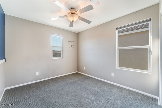 7219 Quiet Spring St, North Las Vegas, NV 89084 - spare room with ceiling fan, carpet, and baseboards