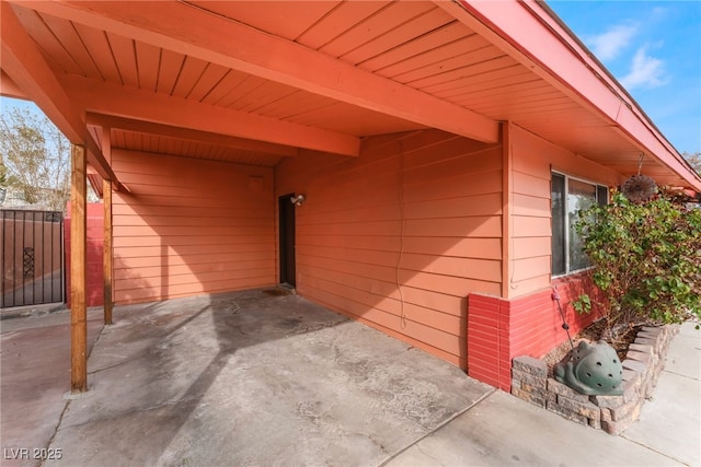 view of patio / terrace with fence