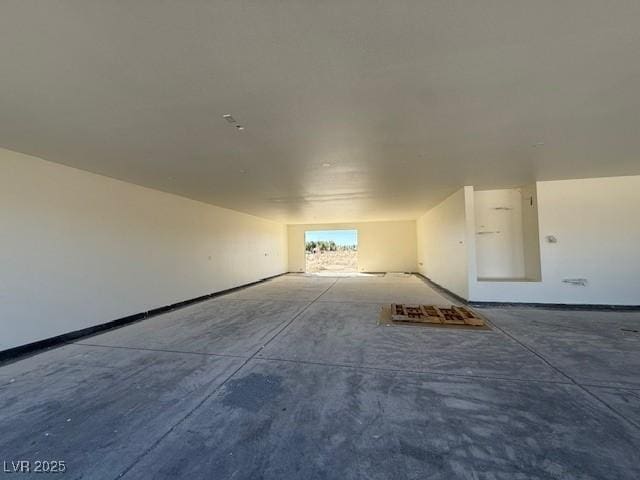 interior space with concrete floors