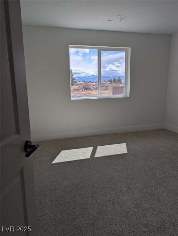spare room with carpet and baseboards