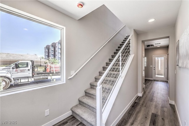 8629 Ensworth St Unit 114, Las Vegas, NV 89123 - stairs featuring wood finished floors and baseboards