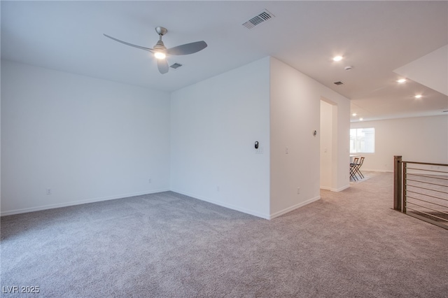 5748 Avondale Rise Way, Las Vegas, NV 89141 - carpeted spare room featuring ceiling fan, recessed lighting, and baseboards