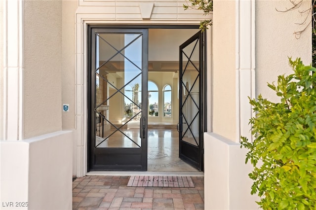 2660 Mirabella St, Henderson, NV 89052 - doorway to property featuring stucco siding