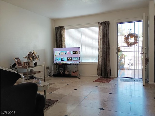 entryway with baseboards
