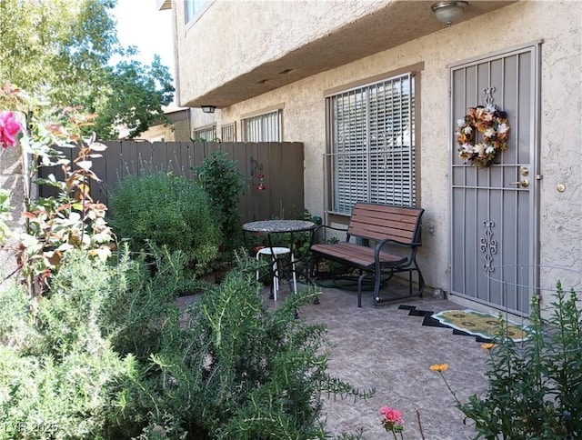 view of patio / terrace with fence