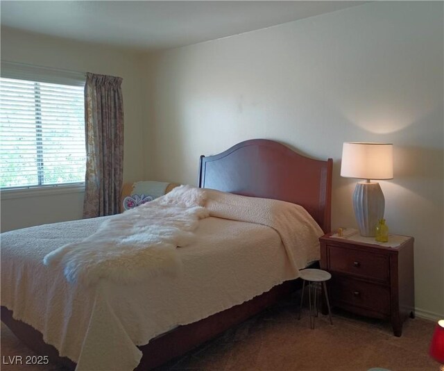 view of carpeted bedroom