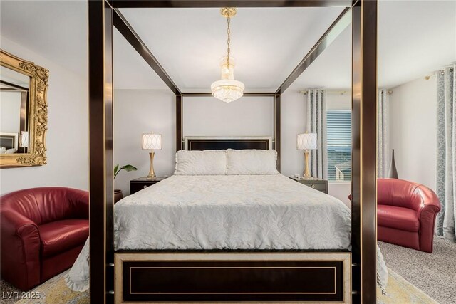 view of carpeted bedroom