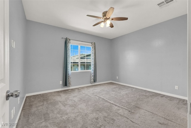 965 Nevada State Dr Unit 36102, Henderson, NV 89002 - spare room featuring carpet floors, baseboards, visible vents, and ceiling fan