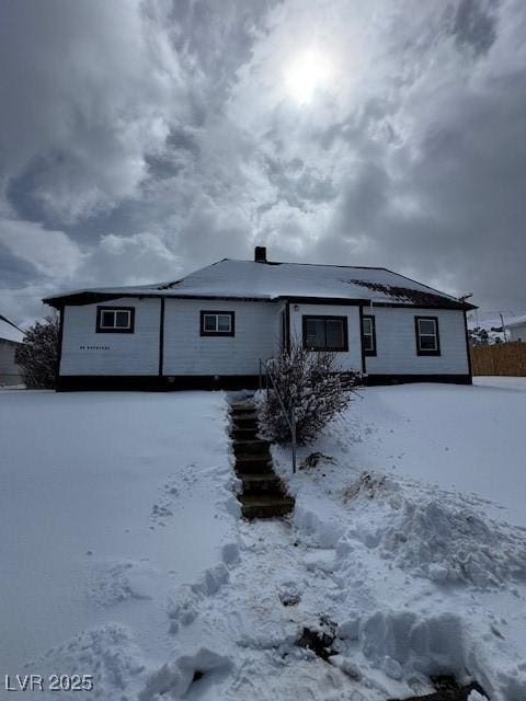 45 Keystone St, Ruth, NV 89319 - view of snow covered back of property