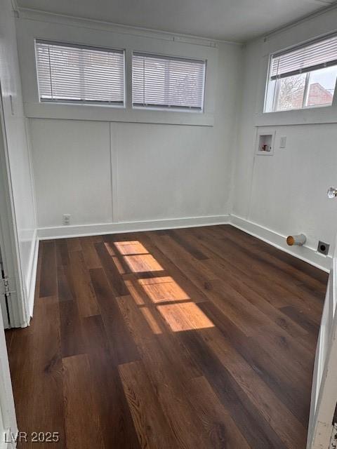 45 Keystone St, Ruth, NV 89319 - laundry area with washer hookup, baseboards, and wood finished floors