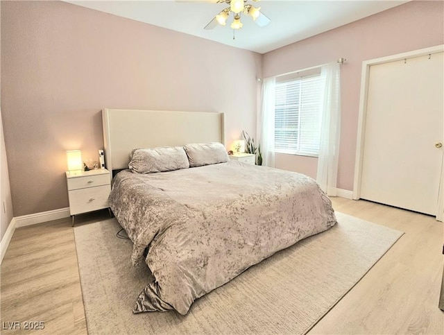 9000 S Las Vegas Blvd Unit 1187, Las Vegas, NV 89123 - bedroom featuring light wood-type flooring, baseboards, and ceiling fan