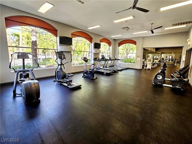 9000 S Las Vegas Blvd Unit 1187, Las Vegas, NV 89123 - gym featuring a ceiling fan and baseboards