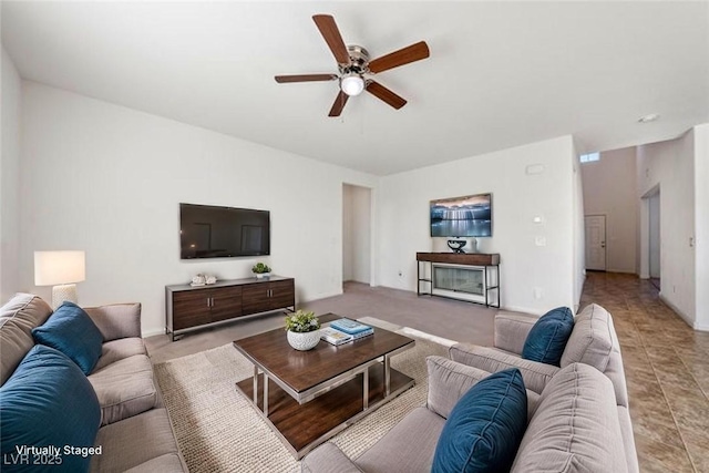 3981 E Teller Dr, Pahrump, NV 89061 - living room with a ceiling fan