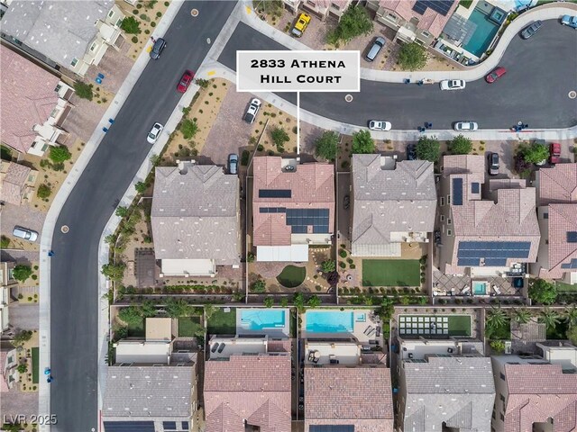 2833 Athena Hill Ct, Henderson, NV 89052 - aerial overview of property's location with nearby suburban area