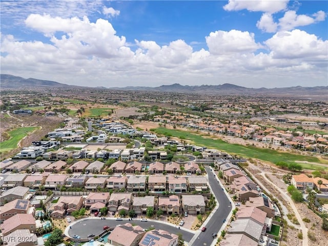 2833 Athena Hill Ct, Henderson, NV 89052 - aerial overview of property's location with a mountainous background and nearby suburban area
